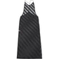 See Through Striped Mesh Dress White Black Open Back Long Maxi Summer Dresses for Woman Beach Vacation Outfit