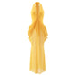 Deep V Neck Backless Maxi Dresses for Woman Sexy Elegant Mesh Patchwork Yellow Fancy Dinner Dress