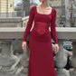 Mesh Splicing Long Sleeve Dresses for Woman Clothing Fall 2025 Sexy Party Maxi Dress Wedding Guest