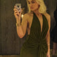 Ruched Belt Ribbon Sexy Dress Women Deep V-Neck Simple Elegant Backless Sleeveless Lace-up Halter Midnight Club Party