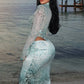 Leopard Print 2 Piece Set Women Sexy Y2K See Through Bodysuit+Ruched Ribbon Thick Skirts Matching Vacation Clubwear