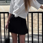Women Sexy High Waist Satin Mini Skirt White Red Chic Streetwear Summer Elastic Waist Slim Skirt Hot Girls Casual Simple