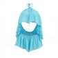 See Through Mesh 2 Piece Set Ruffled Halter Top and Shorts Sexy White Summer Vacation Beach Outfits Women