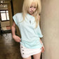 Solid Loose t-Shirt Simple Women Slanted Shoulder 2026 Summer New Trend Daily Commute Casual Comfortable Streetwear