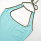 Y2k Tank Top Woman Hollow Out Backless Halter Neck Tie Up Tops Womens Clothing Cute Sexy Summer Camisole