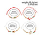 4Pcs/Set Cute Santa Claus Elk Snowman Christmas Tree Pendant Bracelet Women Adjustable Rope Chain Acrylic Beaded Bracelet