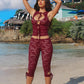 Jacquard Sexy 2 Piece Set Women Coquette Hollow Bandage Tank Tops+Shorts Matching Clubwear Midnight Matching Outfits