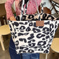2025 Autumn New Arrival Y2K Color Block Leopard Print Large Capacity Tote Bag For Woman
