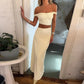 Woman 2 Piece Set Vacation Outfit Summer Twisted Off Shoulder Crop Top and Long Skirts Co Ord Sets