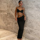 2 Piece Set Beaded Halter Top and Long Skirt Green Sexy Vacation Outfits Women Matching Sets Summer 2026