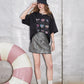 2024 Summer New Arrivals High waisted A-line silver sequined midi skirt for women, retro and fashionable short skirt