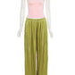 High Street 2 Piece Set Woman Color Blocking Low-Neck Backless Navel Exposed Camisole+Straight Pants Casual Fashion Suit