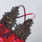Lace Patchwork Sling Dress Woman Flower Print Low-Neck Cross Bandage Backless Summer Street Sexy Fashion Long Bodycon