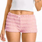 Women Summer Y2K Lace Tiered Shorts Low Waist Bow Front Ruffle Hot Pants Casual Smocked Bodycon Mini Shorts