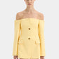 Off-shoulder Strapless Sexy Blazer Dress For Women Fashion Solid Zipper Two Pocket Long Sleeve Backless Mini Dress