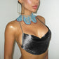 Sexy Crop Top Women Solid Halter Open Back Tops Backless Party Club Tank Top Summer Vacation Beach Camisole