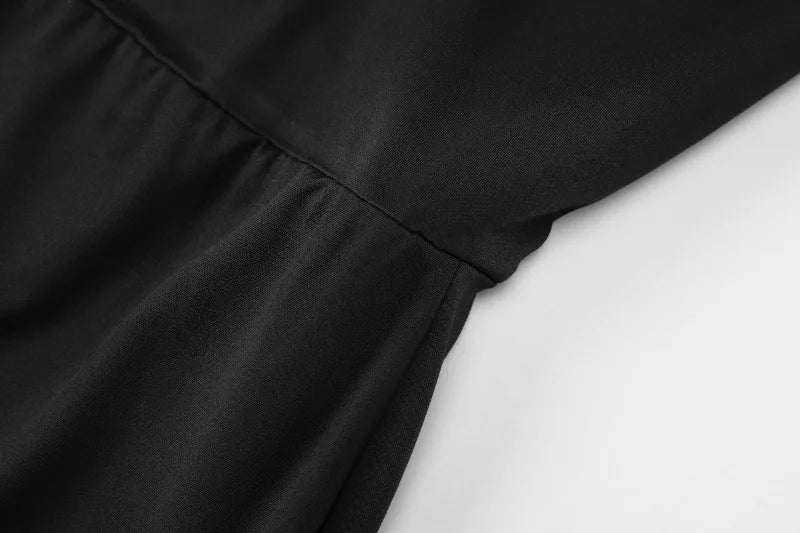 Embellished Deep V Neck Backless Mini Dress Sexy Outfits Women Club Wear Black Dresses
