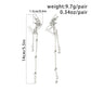 1Pair Elegant Elf Butterfly Long Tassel Clip Earrings for Women Wed Bridal Retro Kpop No Piercing Earbone Ear Cuff Jewelry Gift