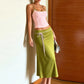 Casual Fashion 2 Piece Set Woman Low-Neck Backless Skinny Camisoles Tops+Bandage Tassel Decoration Long Skirts Suits