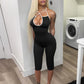 Casual Tracksuit 2 Piece Set Women Contrast Lace-Up Halter Backless Camisole+Stretch Pants Simple Fashion Outfits