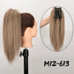 Synthetic 16Inch Claw Clip Ponytail Hair Extensions Waterfall Straight Ponytail Blonde Brown Heat Resistant Pony Tail Fake Hair