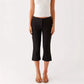 Women's Spring Summer Capri Pants Casual Low Waist Solid Color/Dot Print Slim Fit Cropped Trousers Fashion Streetwear