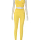 Sexy Women 2 Piece Set Summer Tracksuit Cross Mesh Camisole+Leggings Stretch Tight Matching Streetwear Matching Suits