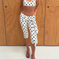 Women Knee Length Capris Low Waist Tie-up Dots Print Slim Short Pants Summer Casual Trouser Y2K Vacation Streetwear