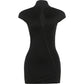 Tilted Single-breasted Dress Women Summer Simple Solid Short Sleeves Skinny Peach Hip Midnight Party Mini bodycon