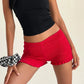 Women Casual Lounge Shorts Sexy Low Waist Smocked Micro Shorts Shirred Mini Shorts Summer Y2k Pajama Shorts
