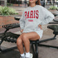 Letter Print 2 Piece Set Women Tracksuit Sweatshirts+Shorts Sporty Casual Matching Streetwear Activity Fit Outfits