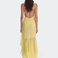 Halter V Neck Sexy Maxi Dress Women Gown Fashion Off-shoulder Sleeveless Backless Draped Ruched Club Long Dress Elegant