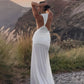 Elegant White Party Dresses for Woman Halter Ruched High Slit Maxi Dress Evening Gown
