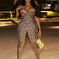 Sexy Padded Bra Foot Jumpsuit Women Strapless Hollow Sleeveless Summer Body Shaping Tight Stretch Streetwear Overalls