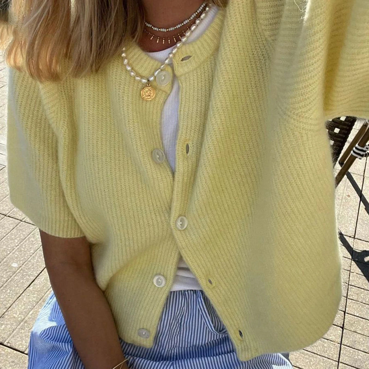 Women Knitted Crop Cardigan Shirt Short Sleeve Button Down Ribbed Knit Crop Top Y2k Girls Outwear Top Tee Shirt