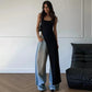Sexy Sleeveless High Split Long Dresses Street Fashion Asymmetrical Summer Dress Women Red Black Vestidos