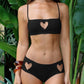 Heart Hollow 2 Piece Set Women Simple Vacation Camisole+Panties Beach Style Matching Stretch Street Comfortable Suit