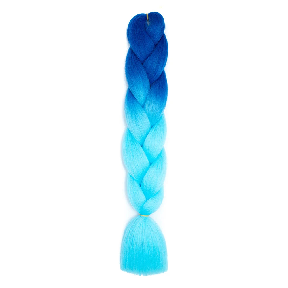 24 Inch Jumbo Braids Extensions Synthetic Braiding Hair Afro Ombre Color kanekalon Hair for Children Braid