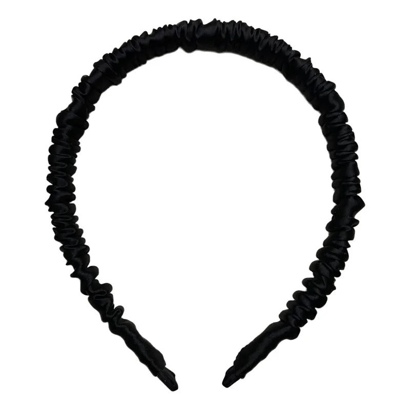 Hair Hoop Band Headbands For Women Girl 100% Pure Mulberry Silk Elastic Luxury Hair Accessories