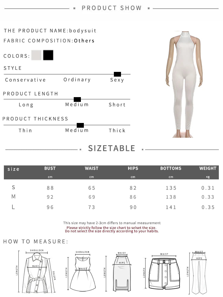 Hottie Jumpsuits Woman Bandage Halter Turtleneck Sexy Backless Sleeveless Skinny Peach Hip High Street Fashion Overalls