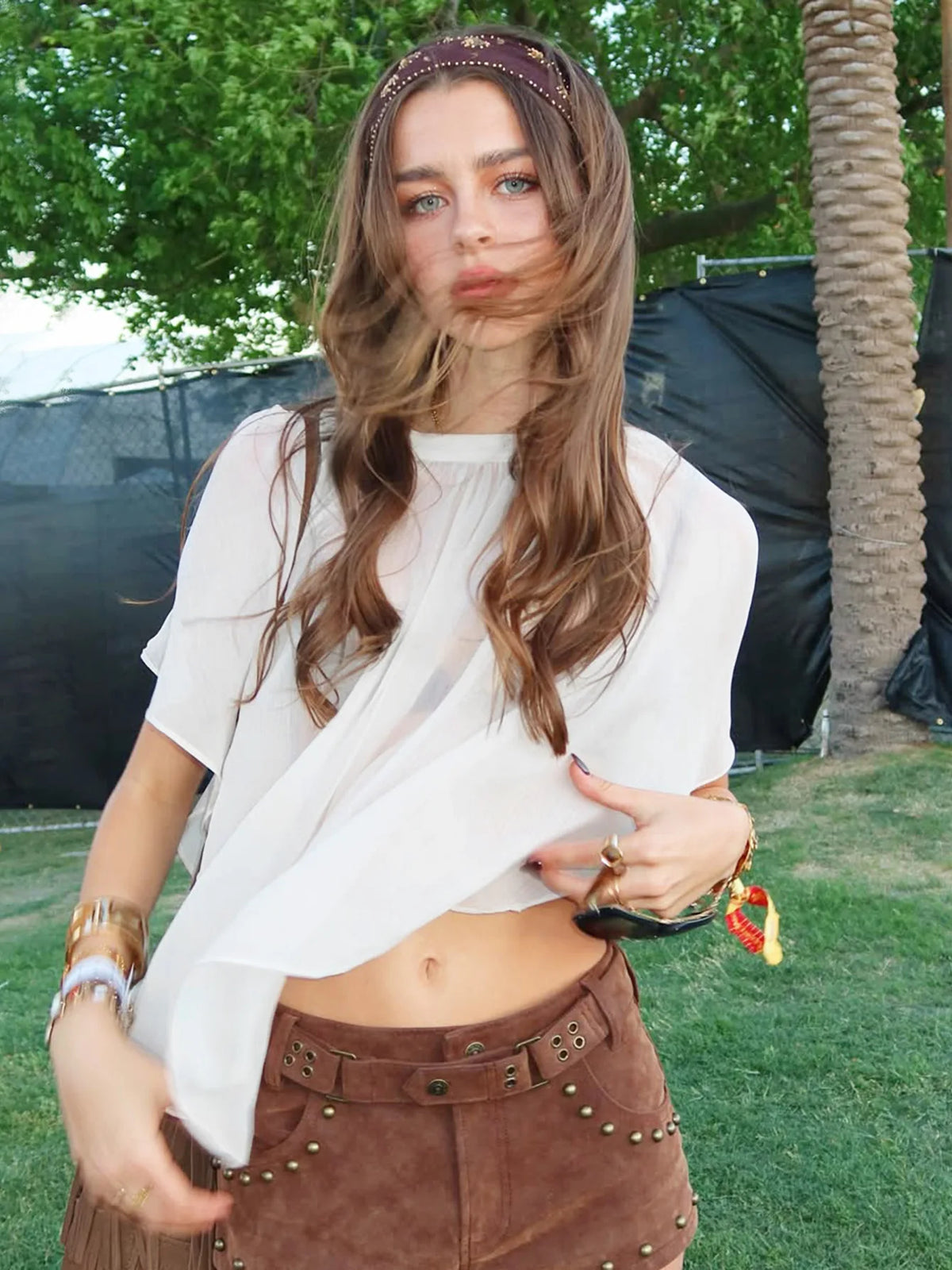 See Through White Mesh Cape Tops for Woman Clothes Summer 2026 Elegant Women's Blouses and Shirts