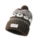 Casual Fair Isle Style Sheep Pattern Pom Pom Knit Beanie For Women