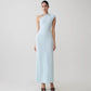 One Shoulder Asymmetric Maxi Dress with Hardware Elegant Black Party Dresses for Woman