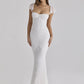 Sweetheart Neck Sexy Mermaid Maxi Dress Women Elegant Ruffle Sleeves Bodycon Evening Club Party Long Dress Female Gown