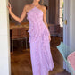 Elegant Off-shoulder Ruffle Sexy Maxi Dress Women Fashion Halter Sleeveless Backless Draped Pleated Club Party Dress