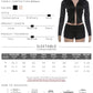 Satin 2-Piece Set Women Single-Breasted Full Sleeve Crop Tops+Elastic Waist Simple Classic Shorts Autumn Fashion Suit