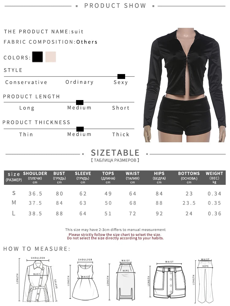 Satin 2-Piece Set Women Single-Breasted Full Sleeve Crop Tops+Elastic Waist Simple Classic Shorts Autumn Fashion Suit