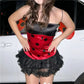 Halloween Bee Costume for Women Ladybug Cosplay Dress with Wings Headband Set Funny Adult Fairy Costumes