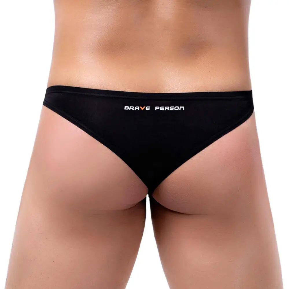 Brave Person Low Waist Bikini Briefs for Men Sexy Male Panties Underwear Lingerie Briefs Comfortable Underpants