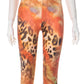 Leopard Print Crop Pants Women Elastic Waist Skinny Peach Buttocks Bottoms Hot Girl Midnight Trend Club Party Outfits